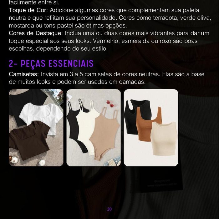 Peças essenciais da cápsula